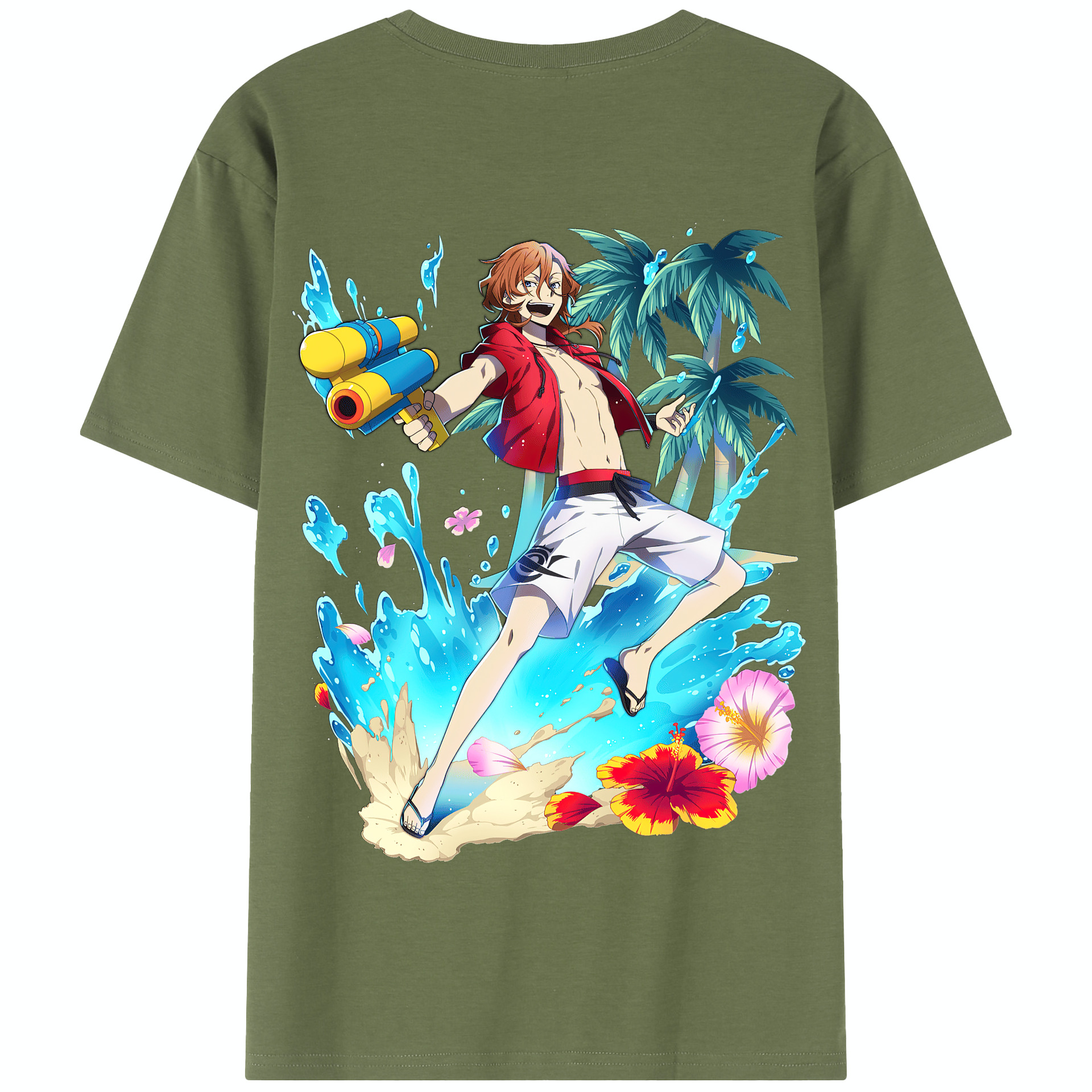 （画像用） 文豪ストレイドッグス Bungo Stray Dogs 綿100％半袖Tシャツ（背面プリント）